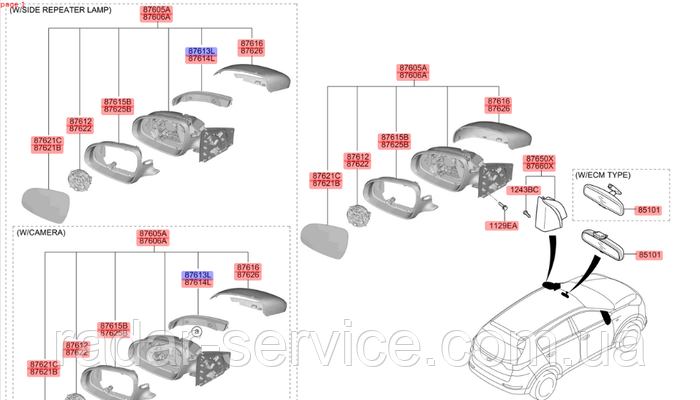 Купить Повторитель поворота зеркала левый киа Спортейдж 4, KIA Sportage ...