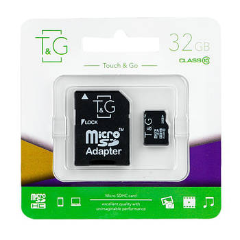 Картка пам'яті T&G micro SDHC 32 GB Class 10 +адаптер