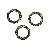 Кольцо закрытое круглое 14 мм бронза для рукоделия