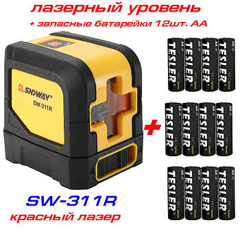 SNDWAY SW-311R лазерний рівень 1H+1V + батарейки