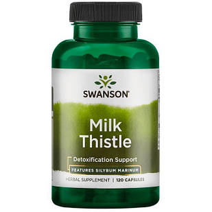 Swanson Розторопша (Молочний чортополох) стандартизований аптечний екстракт, здоров'я печінки  250 мг, 120 капс