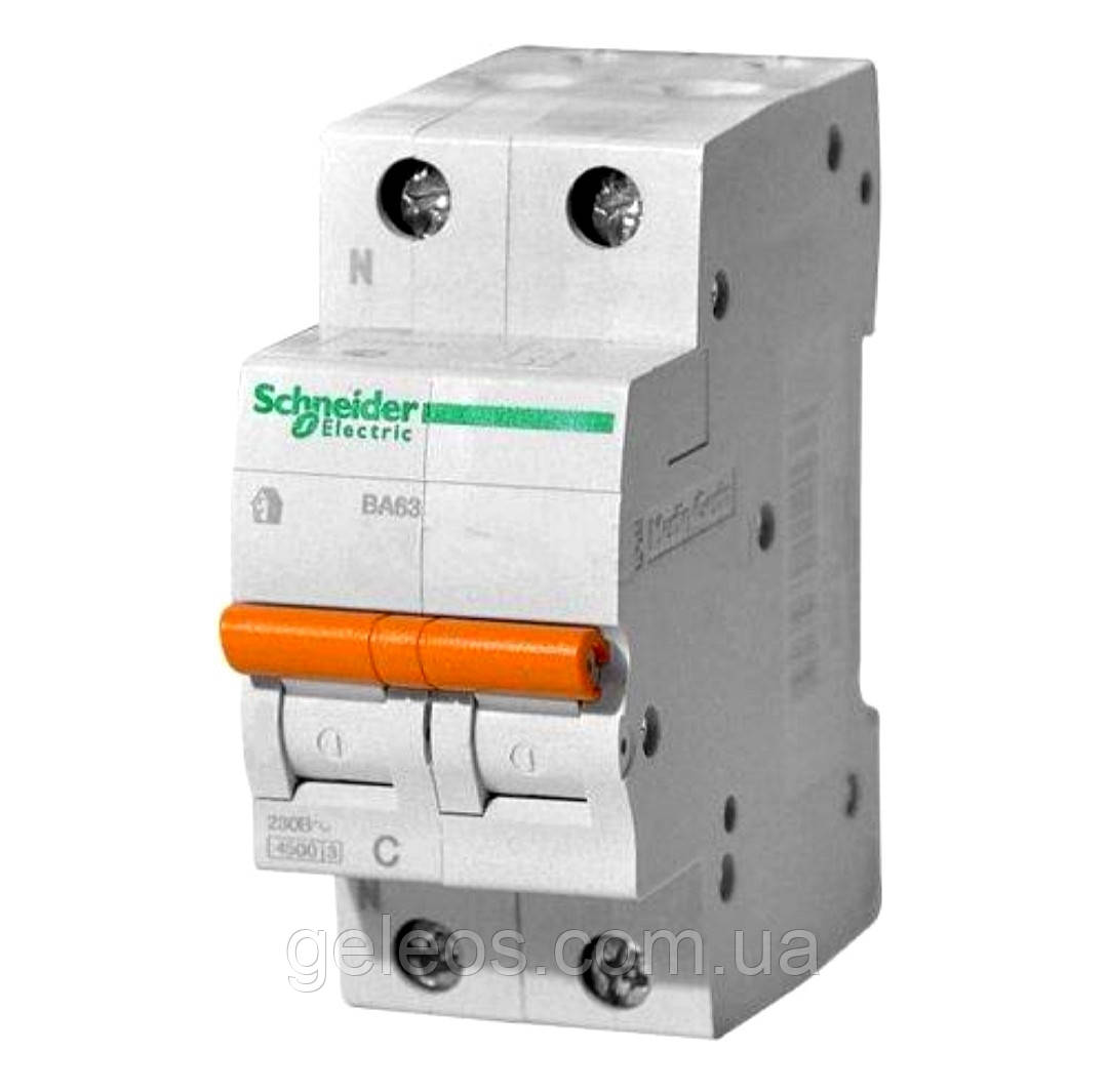 Автоматичний вимикач 16А ВА 63 1п+н С Schneider electric