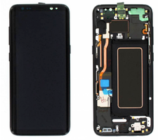 Дисплей (LCD) Samsung GH97-20470A G955F Galaxy S8 plus із сенсором чорний із рамкою сервісний