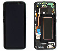 Дисплей (LCD) Samsung GH97-21696A G960 S9 с сенсором чёрный сервисный с рамкой