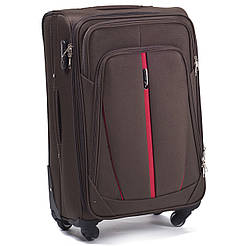 Валіза Wings 1706 тканинна Середня (M) на 4 колесах Коричнева