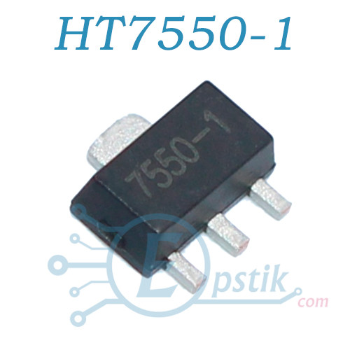HT7550-1, стабілізатор напруги 5 В 100 мА, SOT89