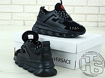 Жіночі кросівки Versace Chain Reaction 2 Triple Black DSU7071E.D7CTG-D41, фото 2