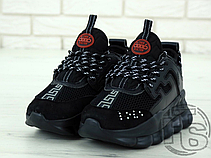 Жіночі кросівки Versace Chain Reaction 2 Triple Black DSU7071E.D7CTG-D41, фото 3