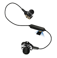 Оригинальные беспроводные Bluetooth наушники гарнитура RoHS SMN-15 с поддержкой TF-карты Чёрный, black