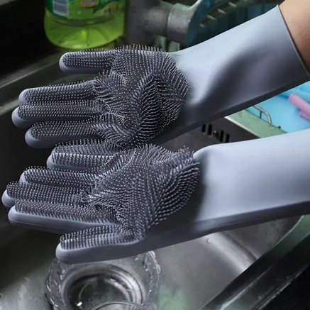 Силіконові рукавички для миття посуду Better Glove, фото 2