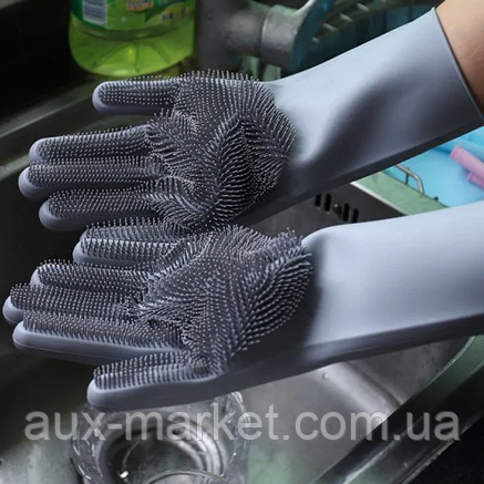 Силіконові рукавички для миття посуду Better Glove, фото 2