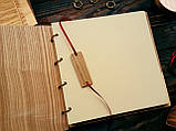 Весільна книга привітань і побажань 22х22 см з дерев'яною обкладинкою "Дубова Гілка", фото 2