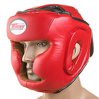 Боксерский шлем красный TWN р. S Flex с полной защитой регулируемый