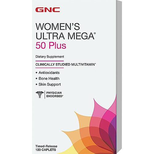 Витамины для женщин GNC WOMEN'S ULTRA MEGA 50 PLUS (120 caps) - фото 1 - id-p213432027