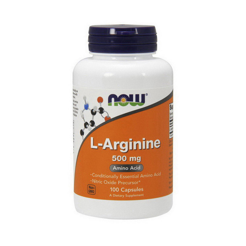 Аргінін NOW Arginine 500 mg (100 caps)
