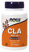 Конъюгированная линолевая кислота NOW CLA 800 mg (90 softgels) жиросжигатель