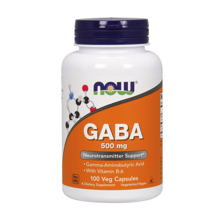 ГАМК гамма-аминомасляная кислота NOW GABA 500 mg (100 caps) габа - фото 1 - id-p213432433
