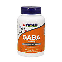 ГАМК-гамма-аміномасляна кислота NOW GABA 750 mg (100 caps) габа