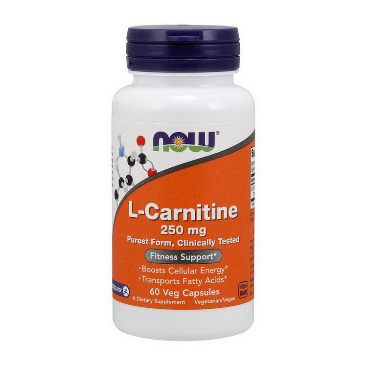 Л-карнітин NOW L-Carnitine 250 mg (60 caps)