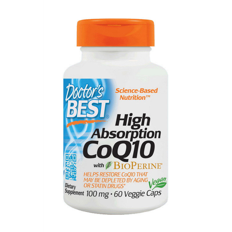 Doctor's s BEST High Absorption CoQ10 with BioPerine 100 mg (60 veg caps)