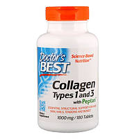 Колаген Doctor's s BEST Collagen Types 1&3 with Peptan 1000 mg (180 tabs)