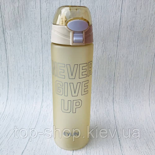 Пляшка для води з клапаном "Never Give Up", 600 мл