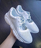 Жіночі білі шкіряні кросівки з перфорацією Ted Dream відкриті літні, фото 7