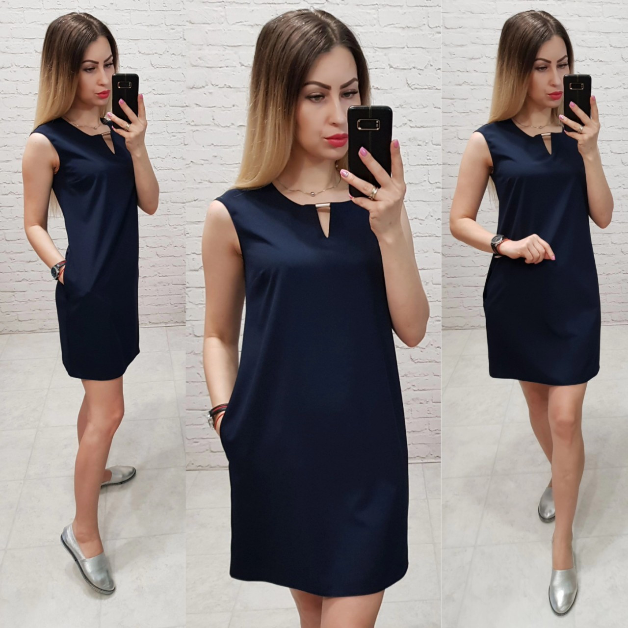 Сукню (747/1) синій темний / синій класика / темно синього кольору, фото 1