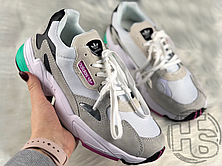 Жіночі кросівки Adidas Falcon Grey Mint Pink F35269, фото 3