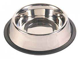Миска металева на гумовій основі для собак, Trixie 450 мл