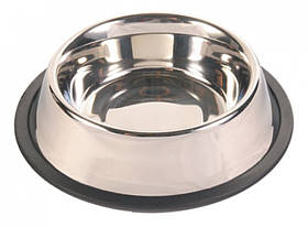 Миска металева на гумовій основі для собак, Trixie 900 мл