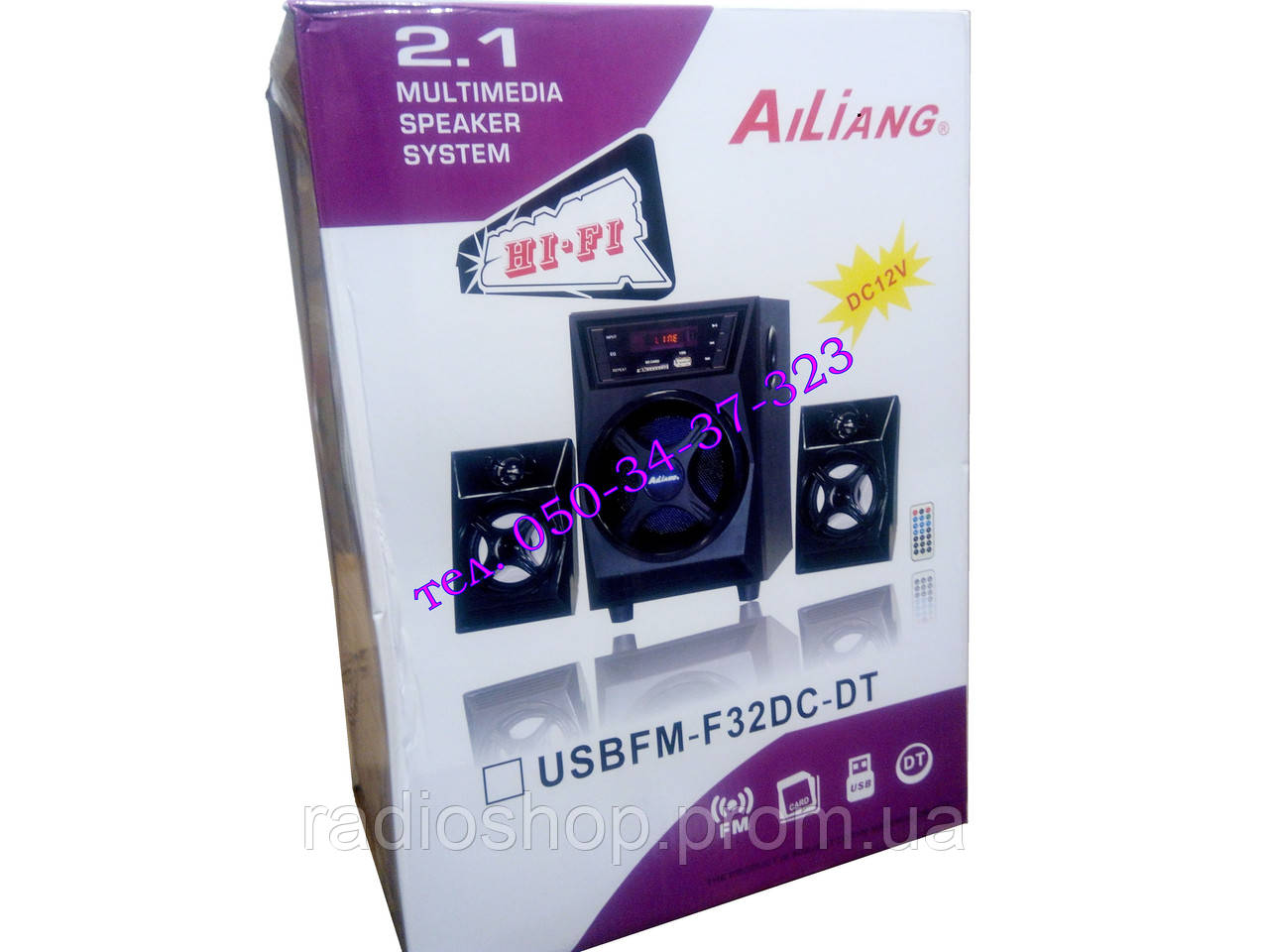 Акустична система Ailiang USBFM-F33DC-DT