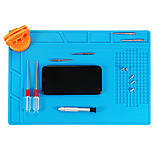 Килимок силіконовий термостійкий, для розбирання та паяння S-120B (340*230 мм), фото 2