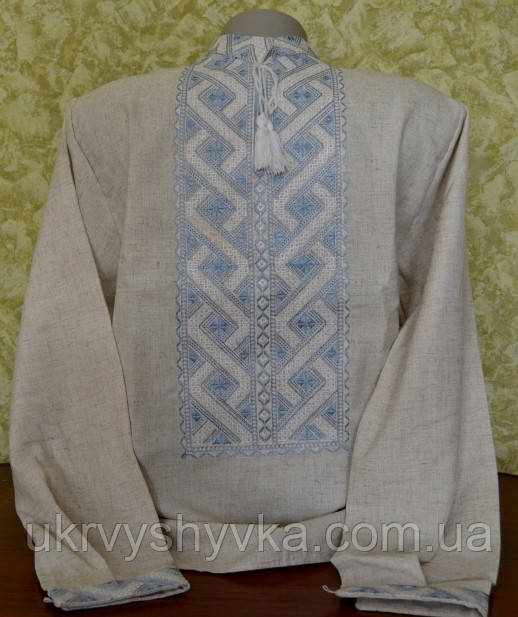 Вишиванка для чоловіка "Вісімка" голуба, фото 1