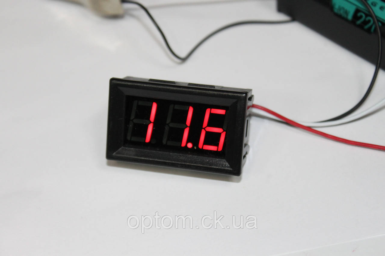 Вольтметр DC 4.5V-30V D-SUN RED цифри