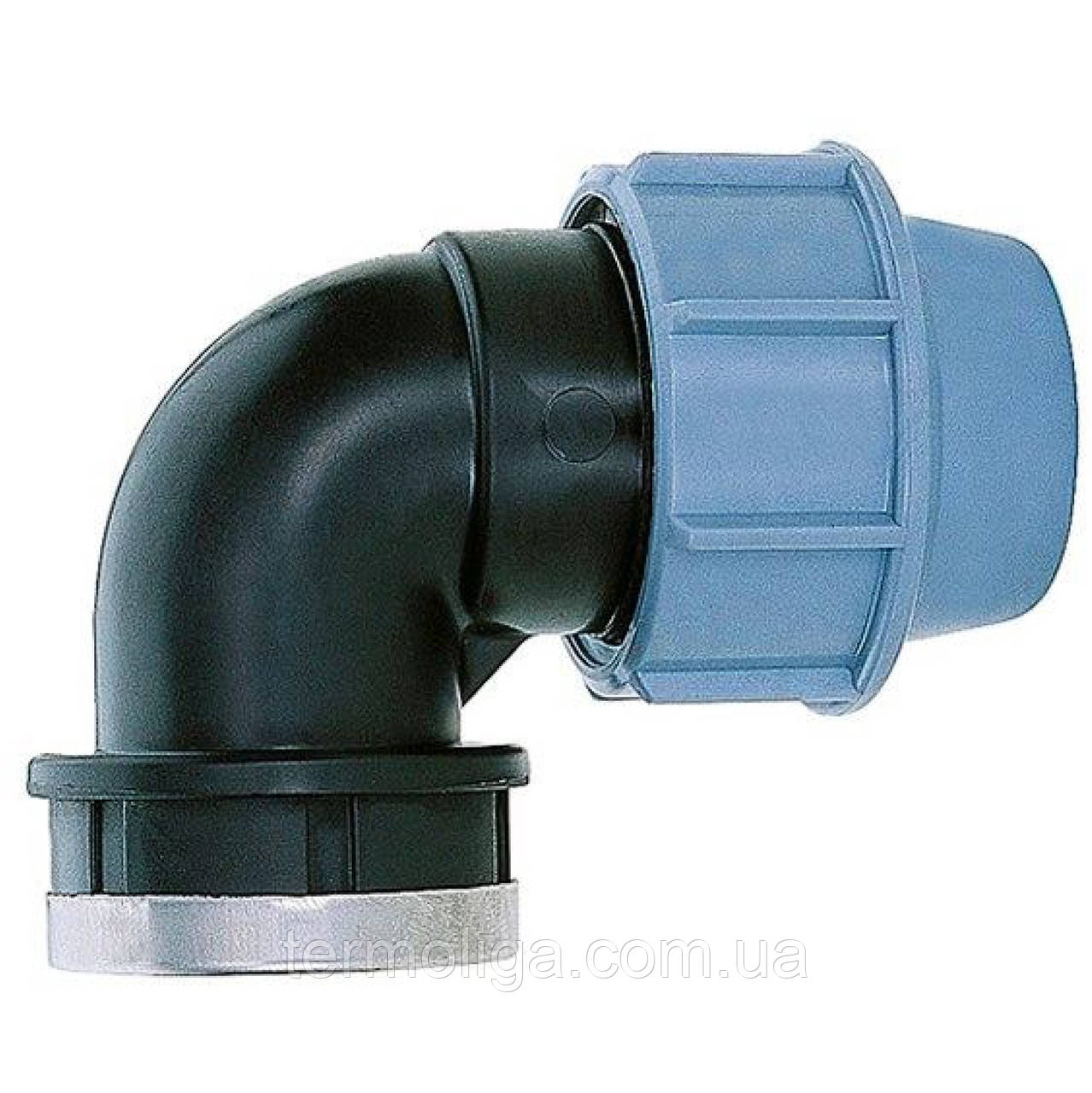 ПНД коліно 32х1/2 затискне з внутрішньою різзю, фото 1