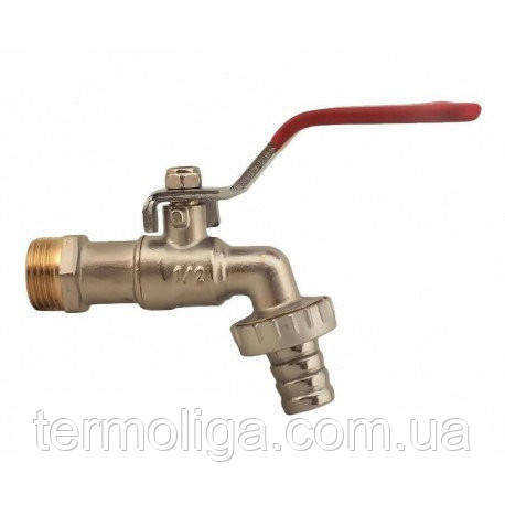 Кран пиво Water PRO 1/2" Ручка кульовий латунний (Штуцер)