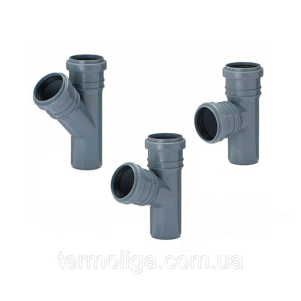 Трійник Інсталпласт 50x50 мм 67° каналізаційний, фото 1