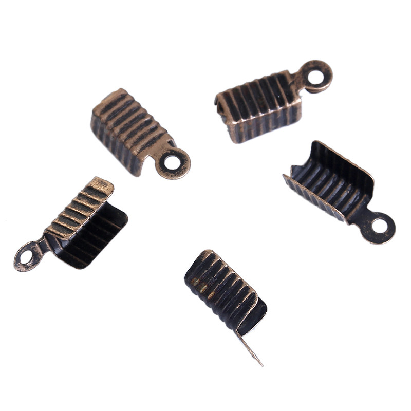 Затиск-кінцевик для Намиста, Підвіски, Кольє, Мідний, 12 мм x 5 мм, 4.5 мм