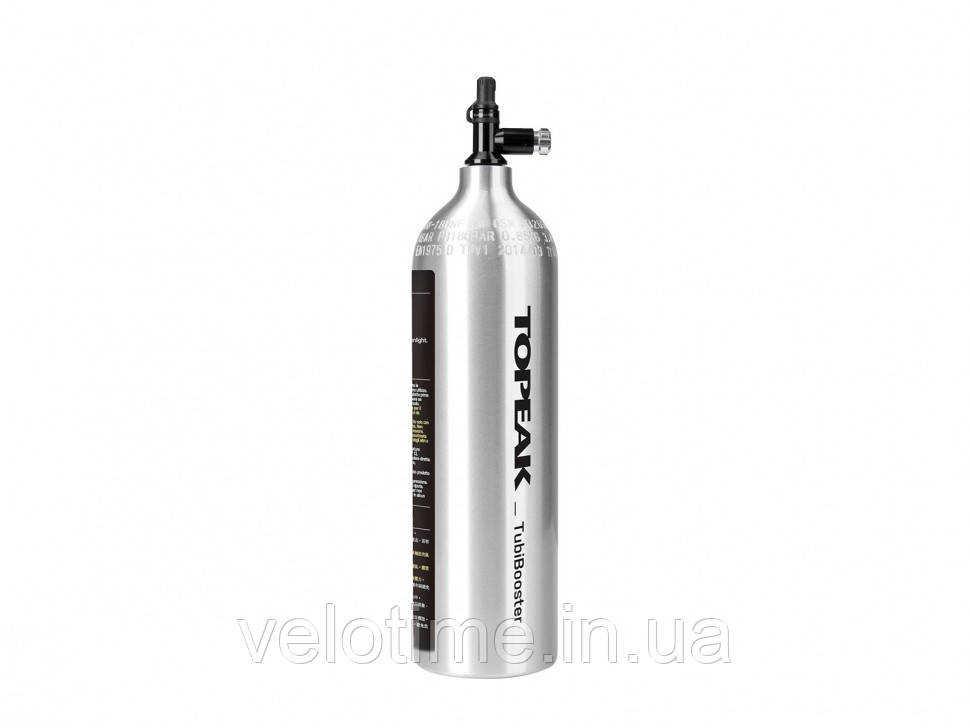 Насос для безкам. Topeak TubiBooster + CO2 inflator (сріблястий)