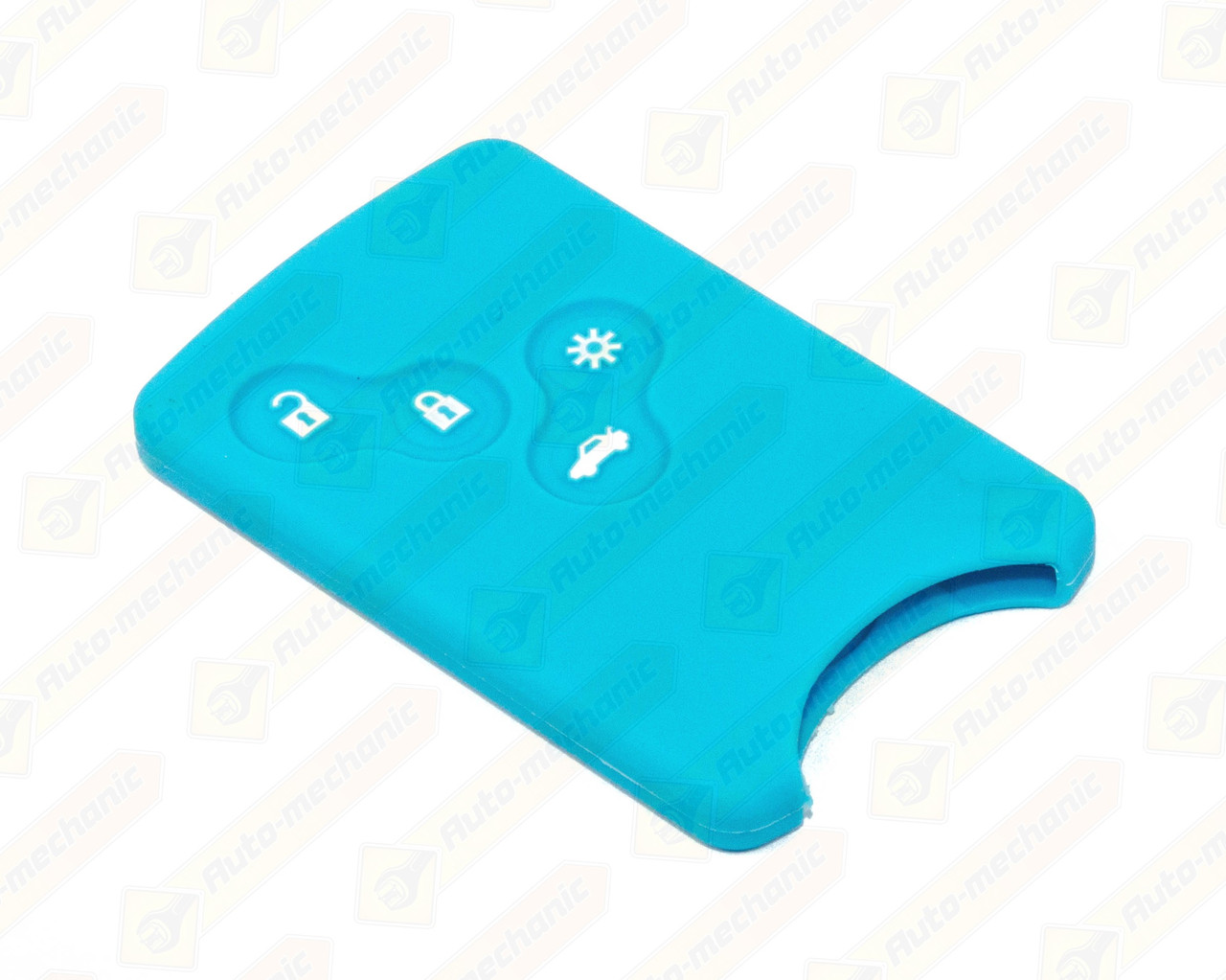 Силіконовий чохол на ключ-карту (синій) на Renault Logan, Clio, Megane, Scenic, Koleos, фото 1