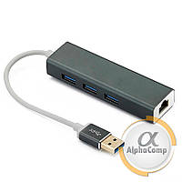 Адаптер Dynamode USB 3.0 — RJ45 Ethernet 1Gbit (c 3-портовий хаб USB 3.0)