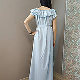 Сукня довга софт для вагітних Pregnant Style Nancy 50 блакитна, фото 3