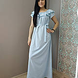 Сукня довга софт для вагітних Pregnant Style Nancy 50 блакитна, фото 2