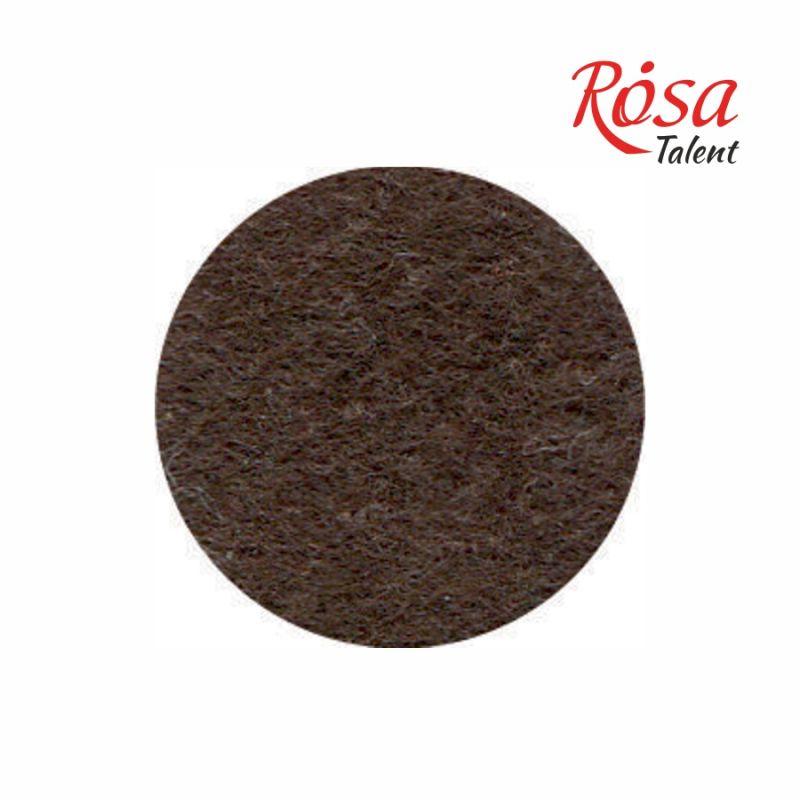 Фетр листовий (поліестер), 21,5х28 см, Коричневий темний, 180г/м2, ROSA Talent