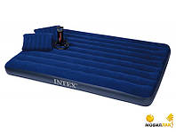 Надувный матрас Intex 68765 насос, подушки (203х152х23 см)