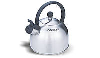 Чайник для дома ASTOR AST 17025 универсальный домашний чайник нержавейка со свистком 2.5 л