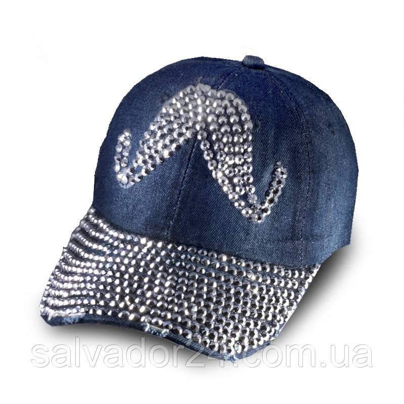 Жіноча джинсова бейсболка Вуса, кепка Denim