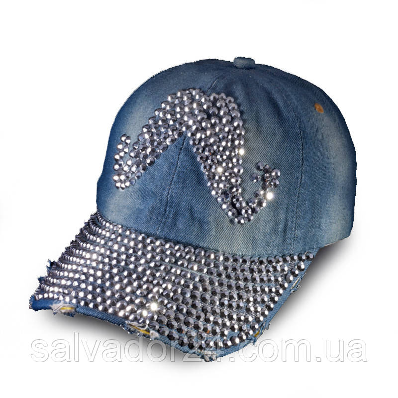 Жіноча джинсова бейсболка Вуса, кепка Denim