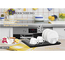 Настільна однорівнева хромована сушарка для посуду ZURRICHBERG ZBP-7110